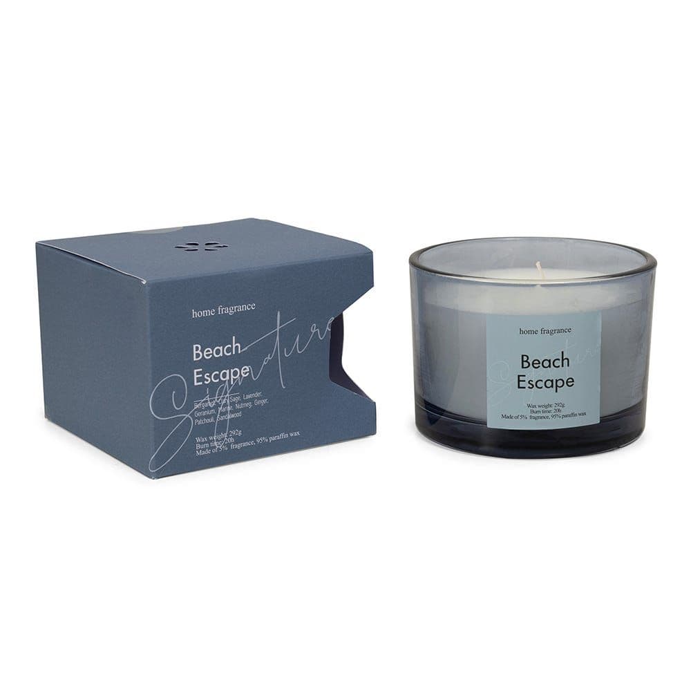 Dash Beach Escape Jar Candle, Blue - 292 Gm