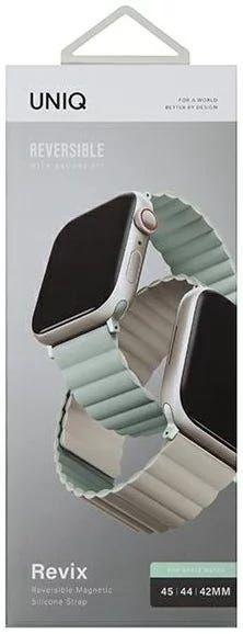 Uniq Revix Reversible Magnetic Apple Watch Strap 45/44/42Mm Sage (Sage/Beige)