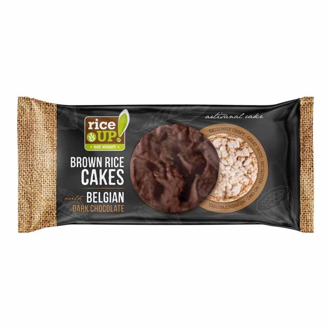 Rice Up Brown Rice Cakes Belgian Dark Chocolate 90G 90G