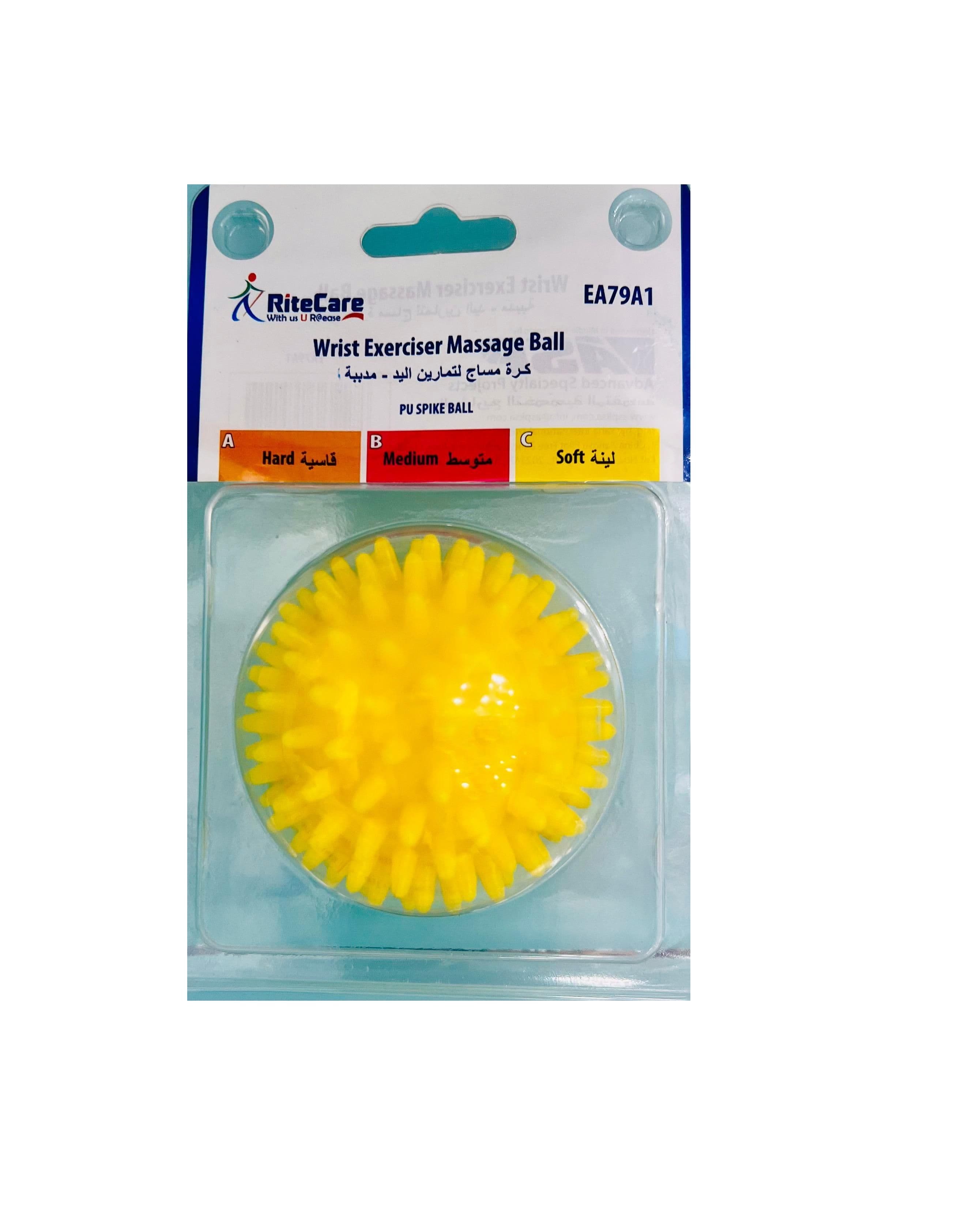 Rite Care Wrisrt Excerciser Massage Ball Soft Strength (Yellow)