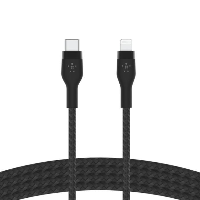 Belkin Caa011Bt3Mbk Boost Charge Pro Flex 3 Mtr Usb C Cable With Lightning Connector Black