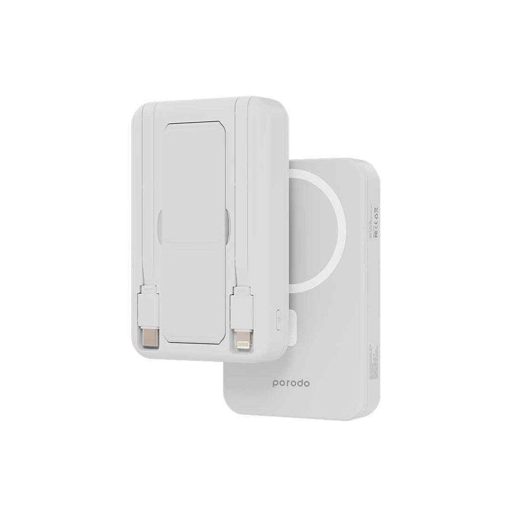 Porodo 10000Mah Magsafe Grip Power Bank White