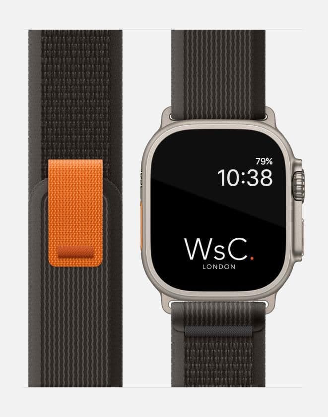 Trail Loop Strap For Apple Watch Size-42/44/45/49Mm Colour- Black/Grey