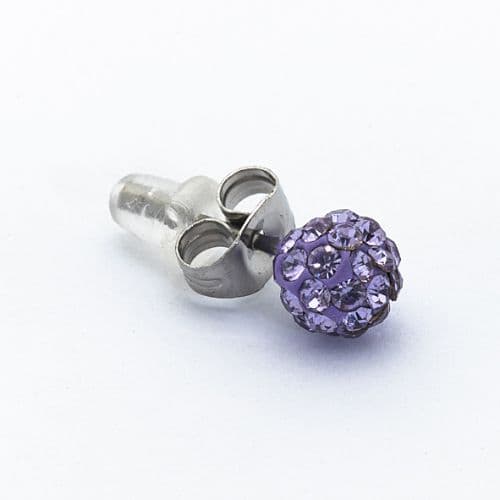 Borghetti Earrings Ferido Palla Tanzanite 6 Ear Studs  1 PC