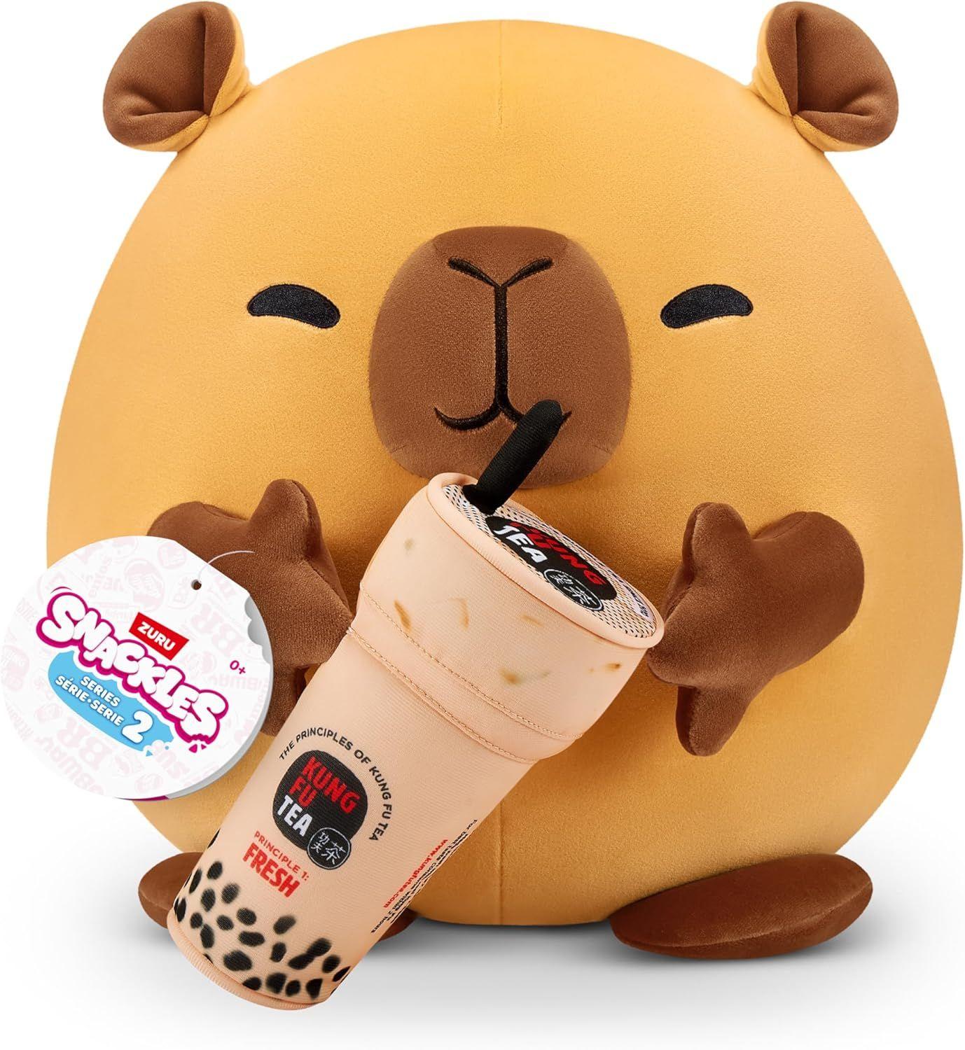 Zuru Snackles Series 2 Spencer The Capybara With Boba Plush (20.32 Cm)