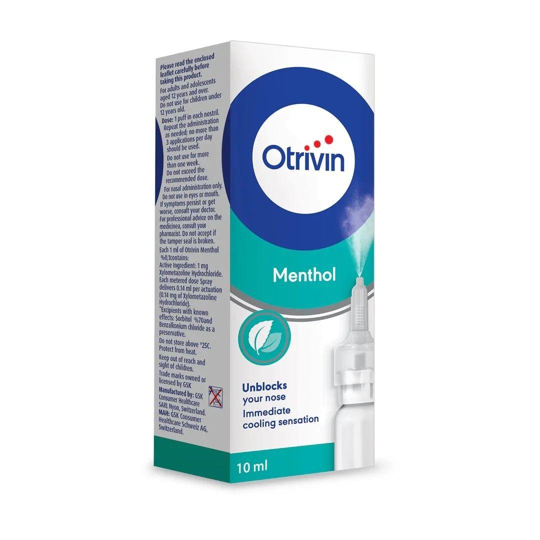 Otrivin 0.1% Menthol Spray, 10Ml