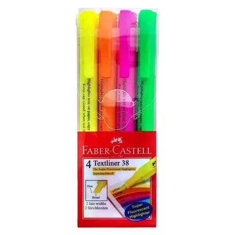 Fabercastell Textliner 4Pieces Multicolour