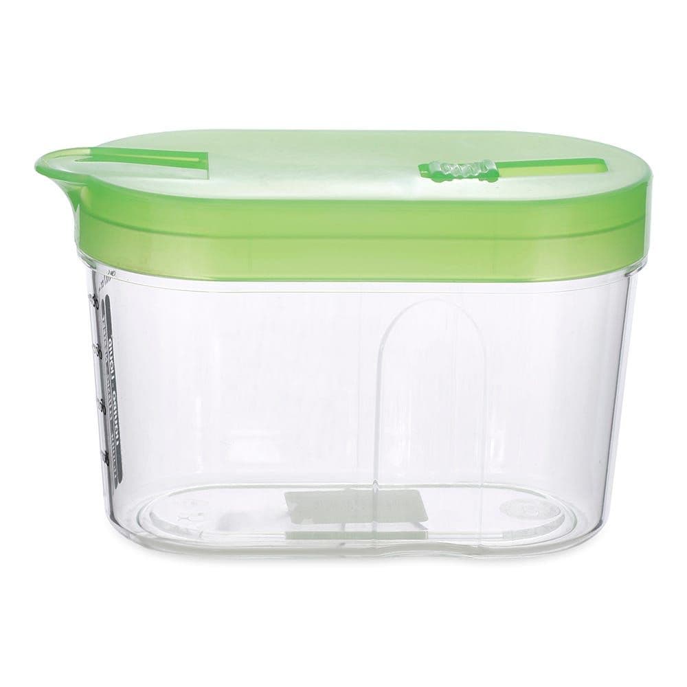 Broil Graduated Measuring Canister, Clear & Green - Small