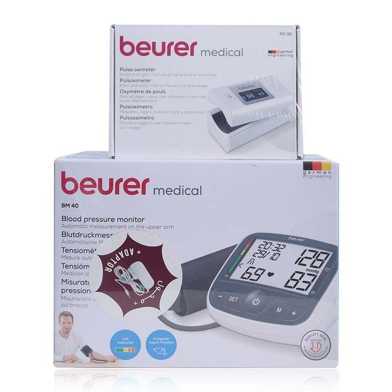 Beurer Bm40 Bp Monitor With Adaptor + Po35 Pulse Oximeter