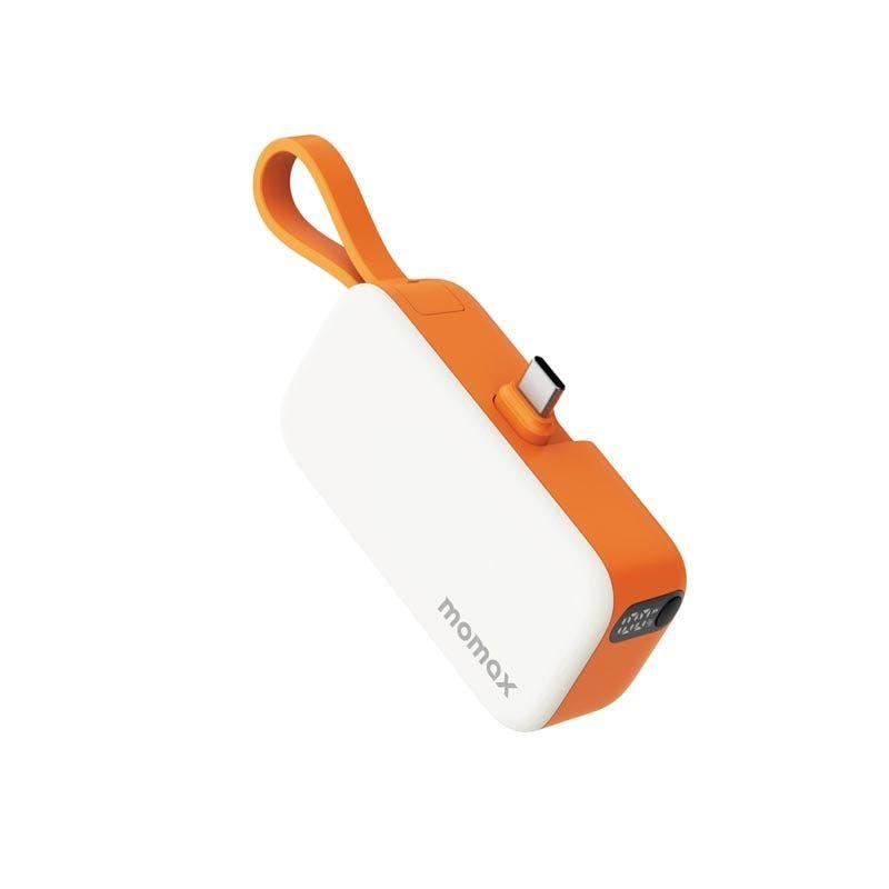 Momax 1-Power Mini 5000Mah 3In1 Power Bank With Usb-C Plug (Color: Orange)