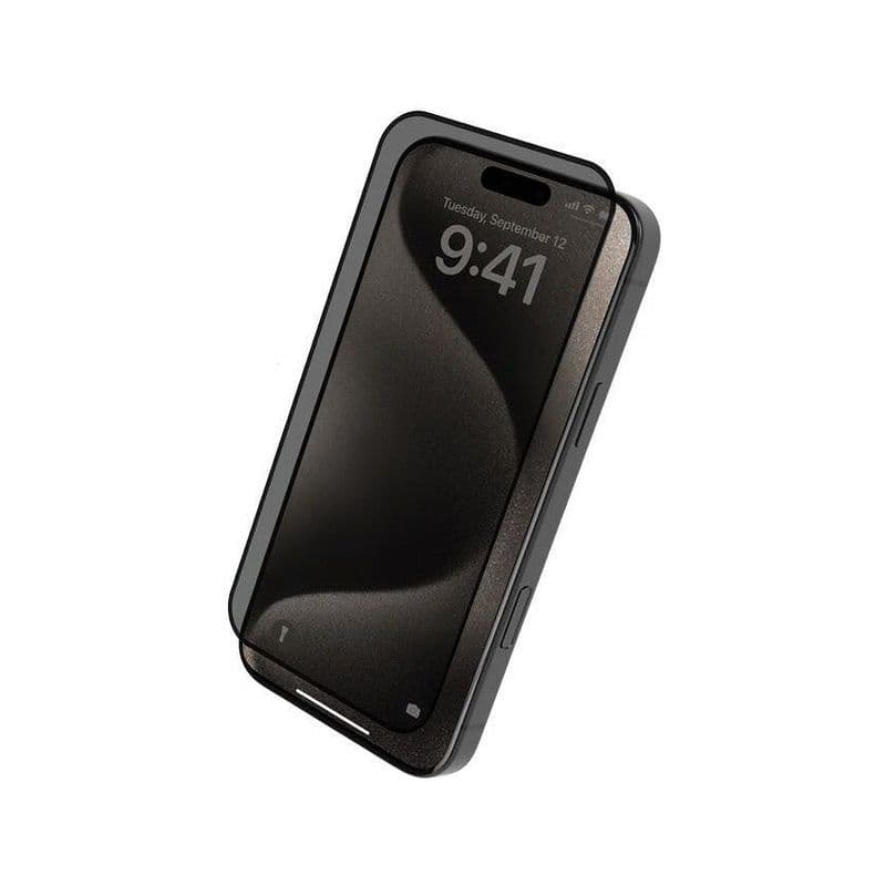 Levelo 2.5D Silk Print Silicone Edge Privacy Screen Protector -Iphone 16 - Privacy