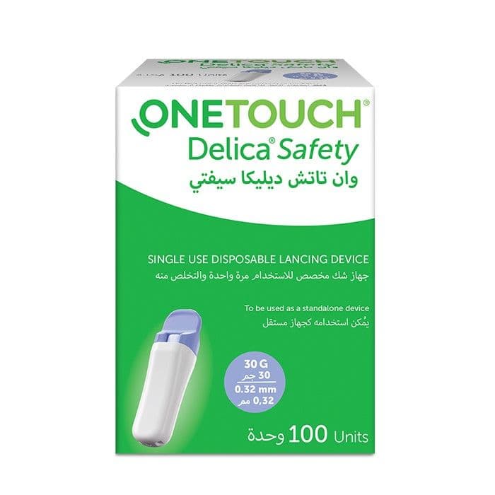 One Touch Delica Safety Disposable Lancing Device 30G 100's