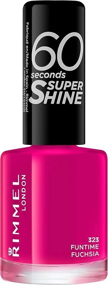 Rimmel London 60 Sec Super Shine Nail Polish 323 Funtime Fuchsia 8 Ml