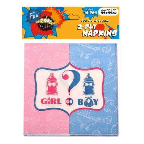 Fun 2Ply Napkin 33X33Cm 10 Pieces