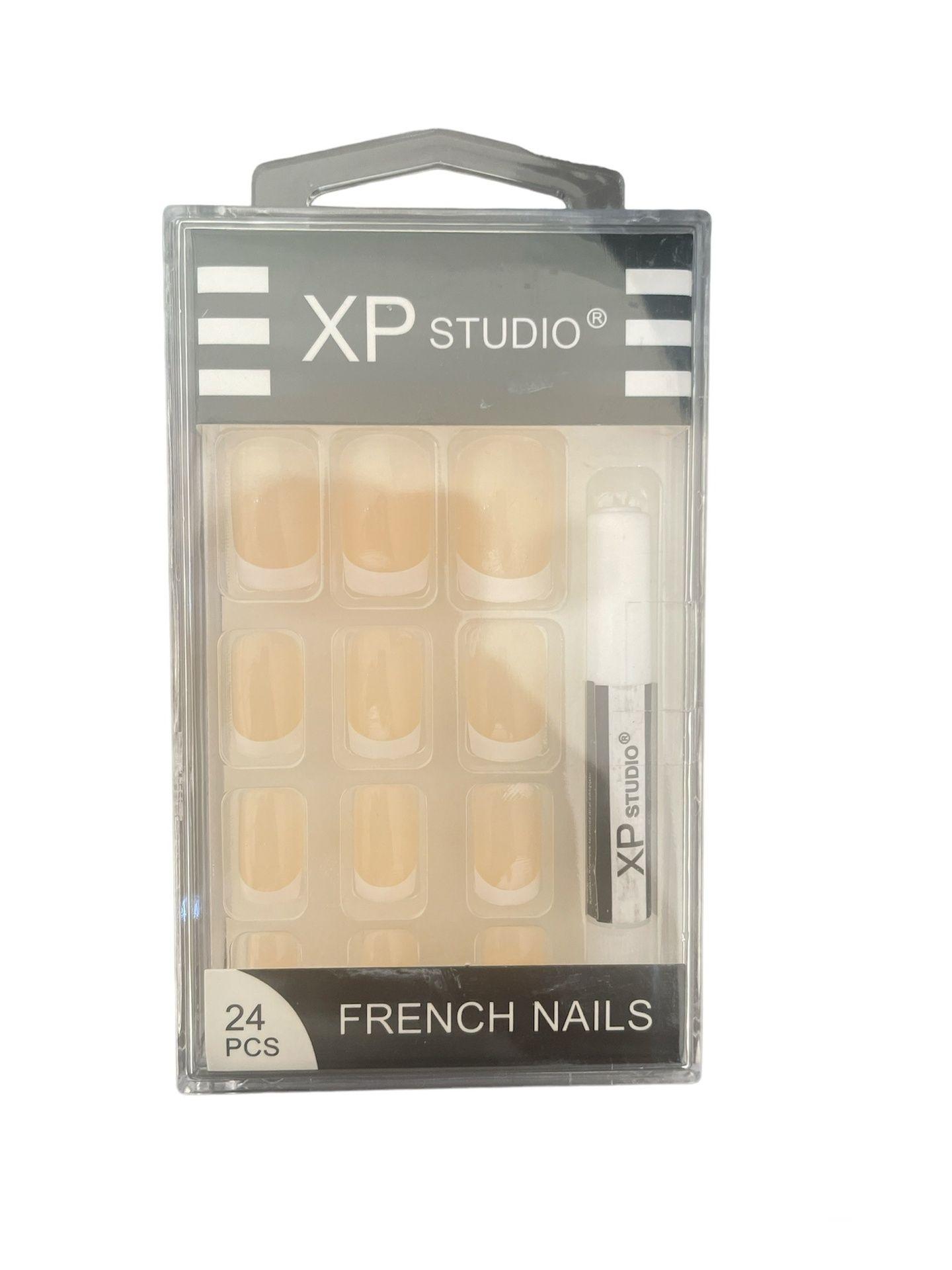 Xp Studio French Fake Nails - Light Beige 24 Pcs