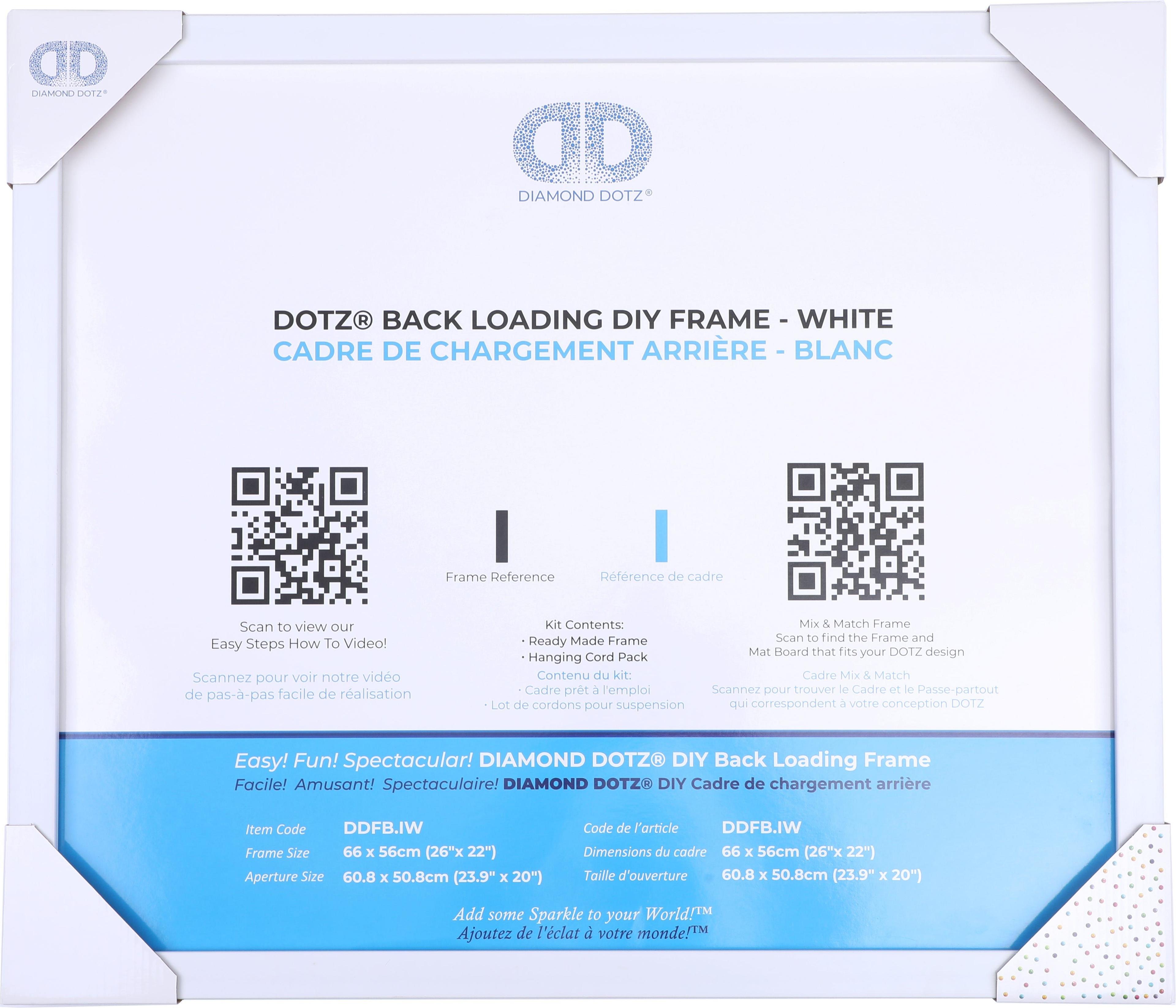 Back Loading Frame I White 66 X 56Cm Diamond Dotz