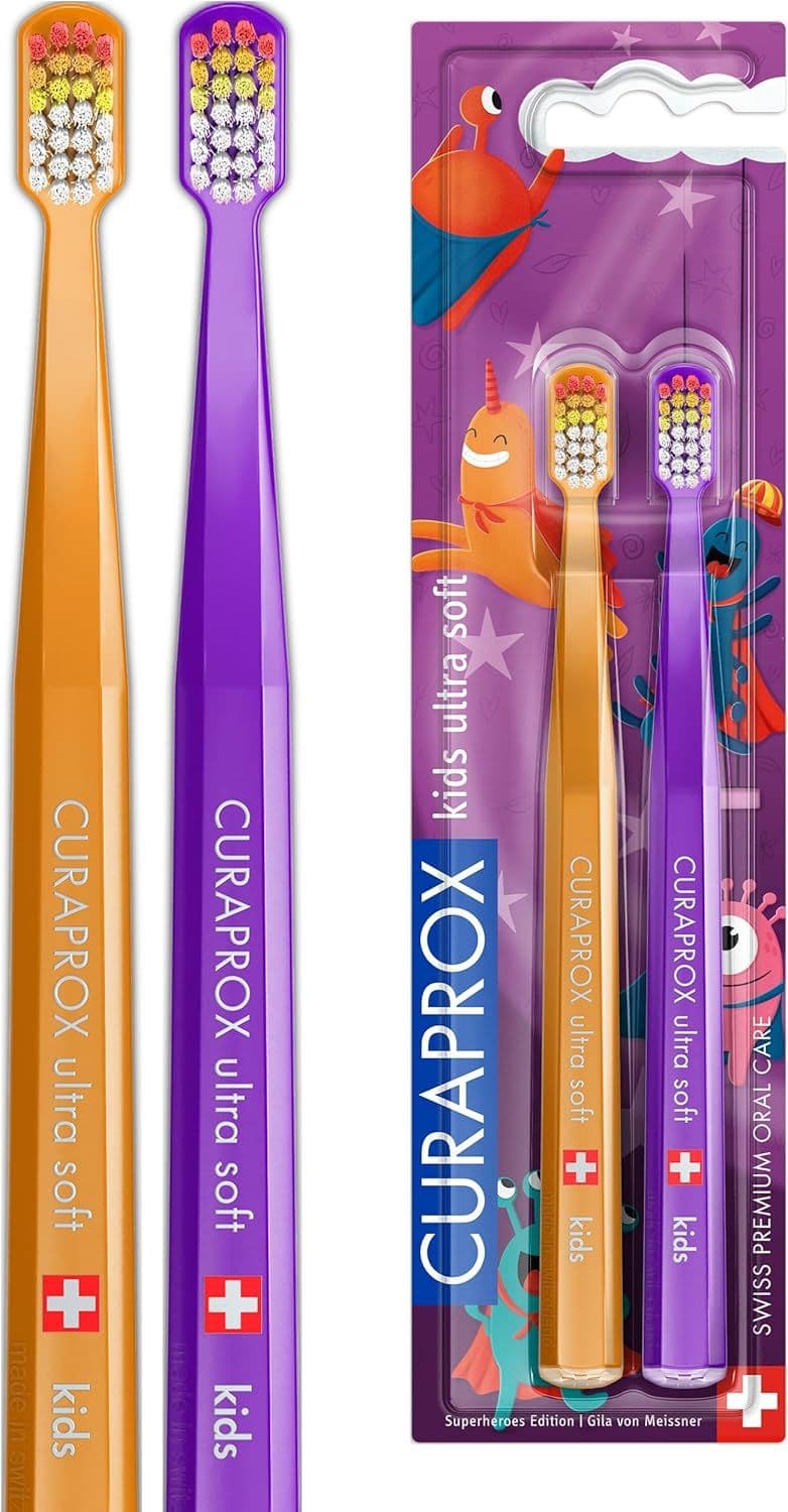 Curaprox Kids Ultra Soft Toothbrush Super Hero Edition 2 Pcs Pack