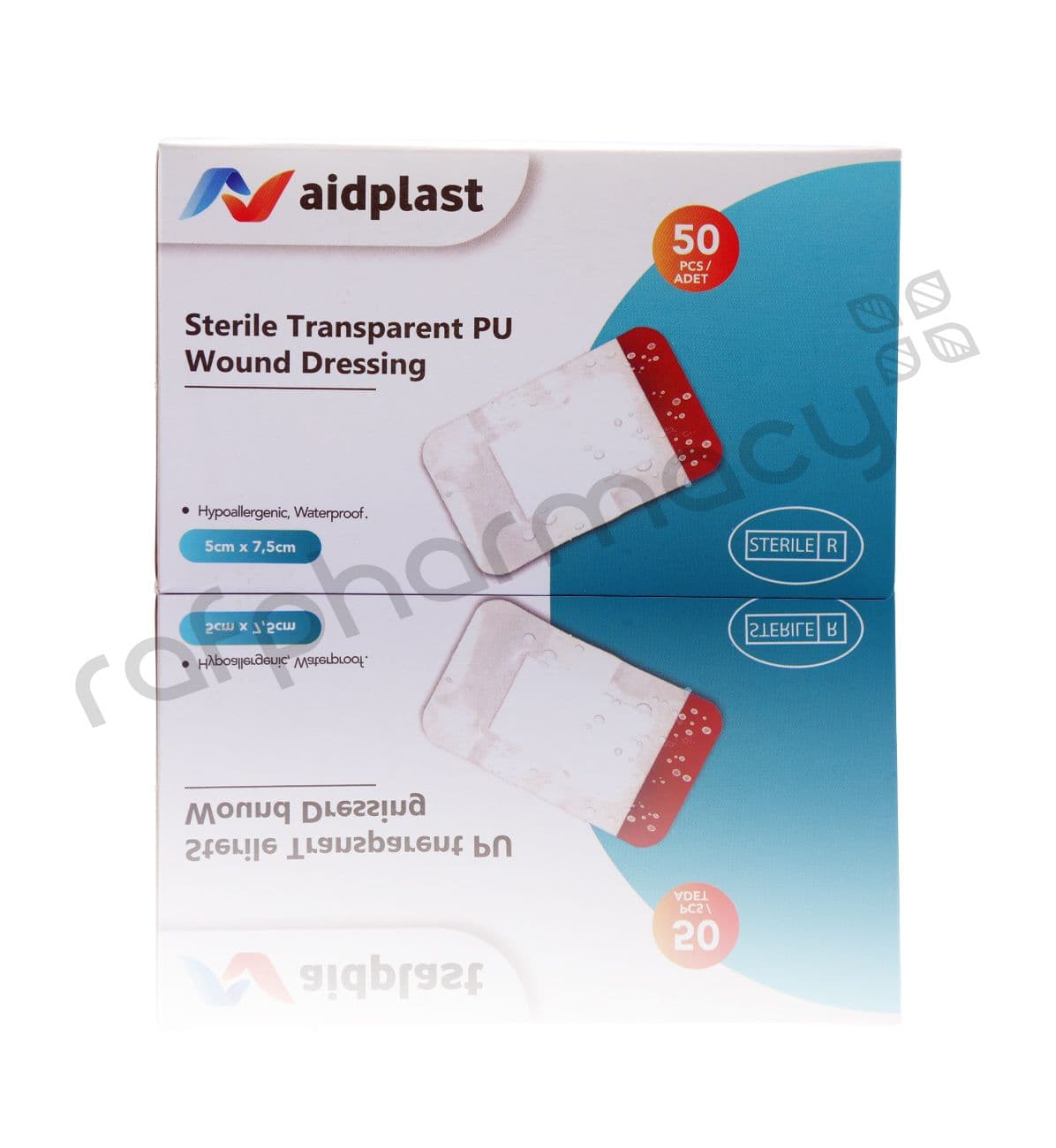 Aidplast Sterile Transparent Wound Dressing Plaster (5 x 7.5 cm, 50's, V6107P) (#21178)