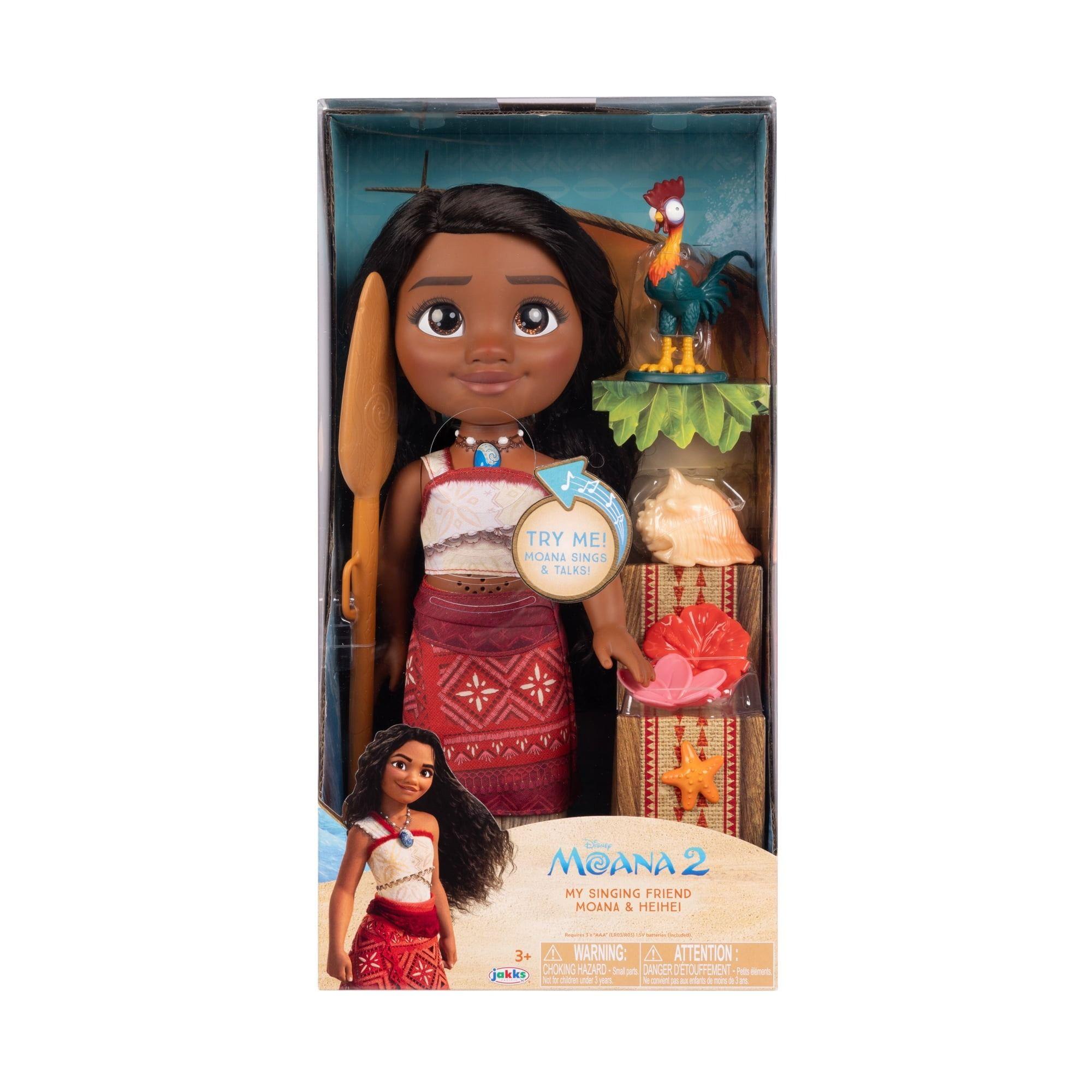 Disney Moana 2: My Singing Friend Moana Doll, Heihei Figure & Accessories