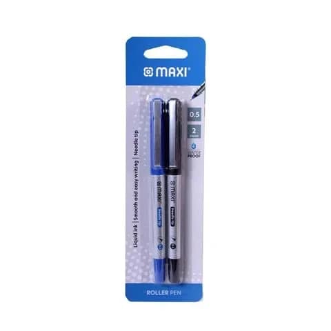 Maxi Roller Pen 0.5Mm 2 Pieces Pack