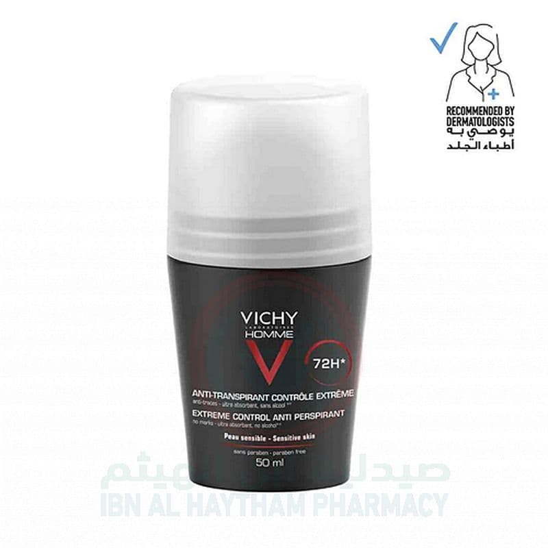 Vichy Deodorant Roll-On Men 72H (All Black) 50Ml