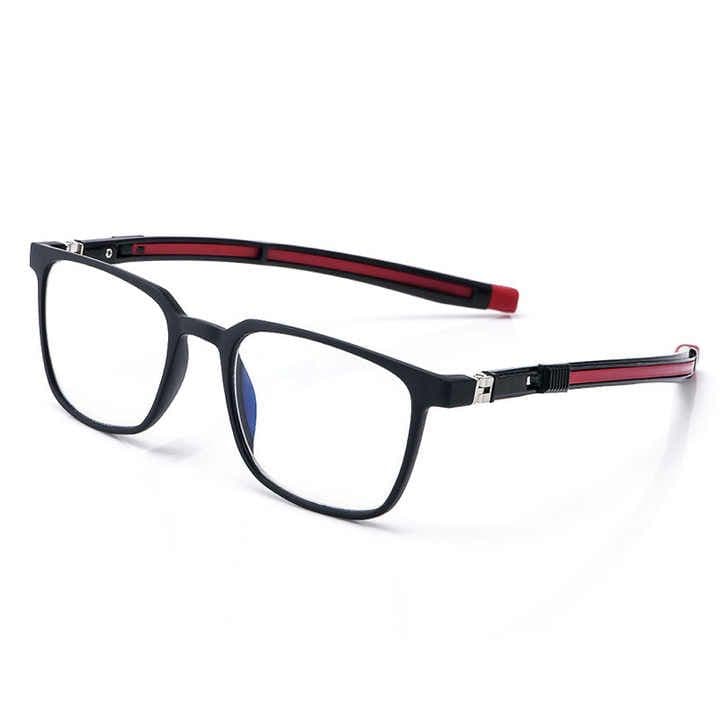 100 Eyewear Anti-Blue Lens Black Square Rear Magnetic (+1.5) No.12836