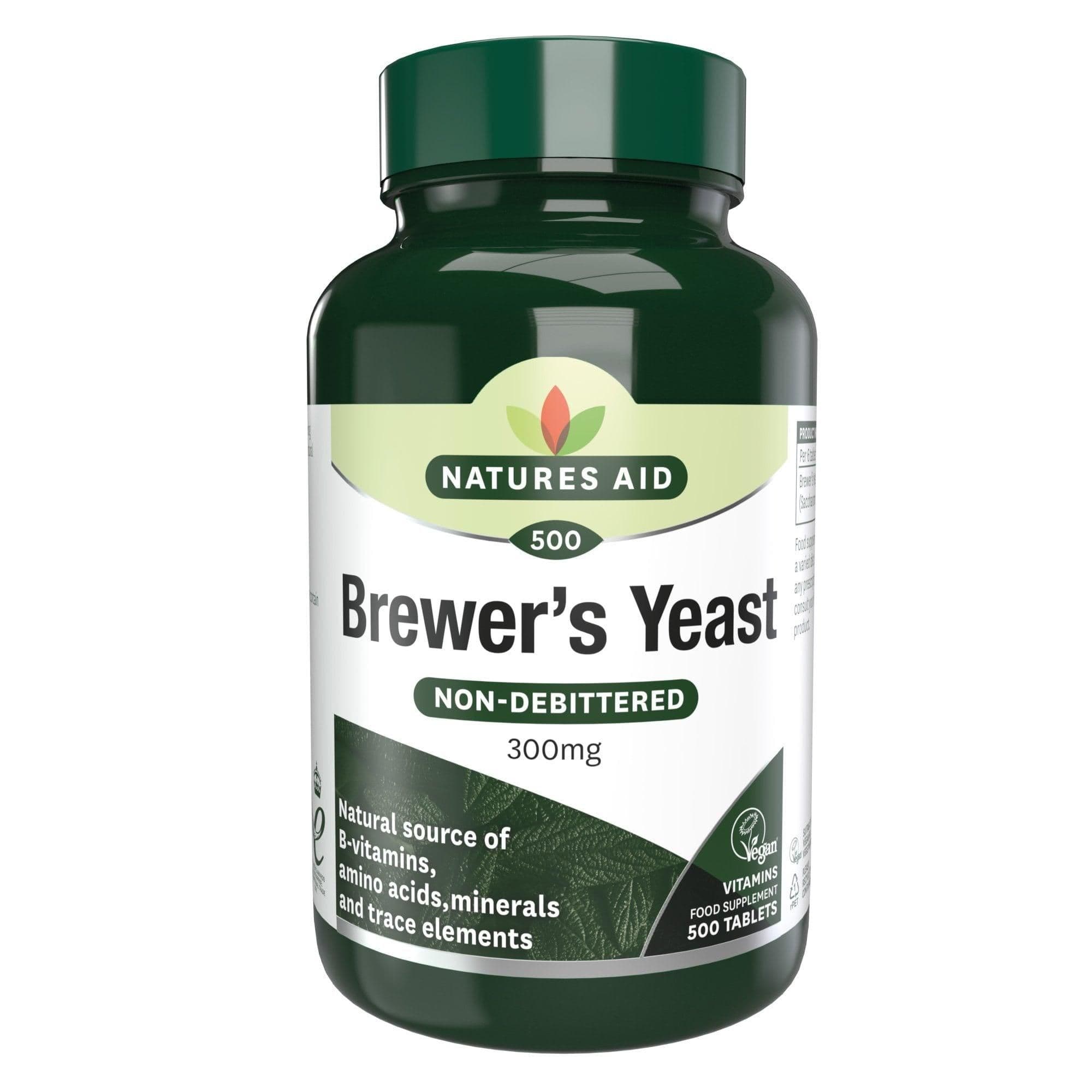 Natures Aid Brewers Yeast Non-Debittered 300Mg 500 Tablets No.12726