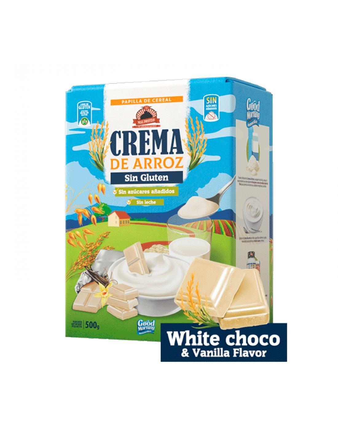 Crema De Arroz Sin Gluten White Choco & Vanilla Flavor 500gm