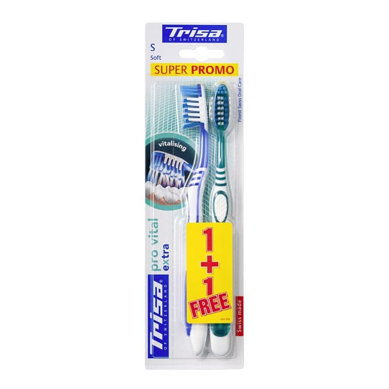 Trisa Extra Provital Duo Soft Toothbrush  2 PC 