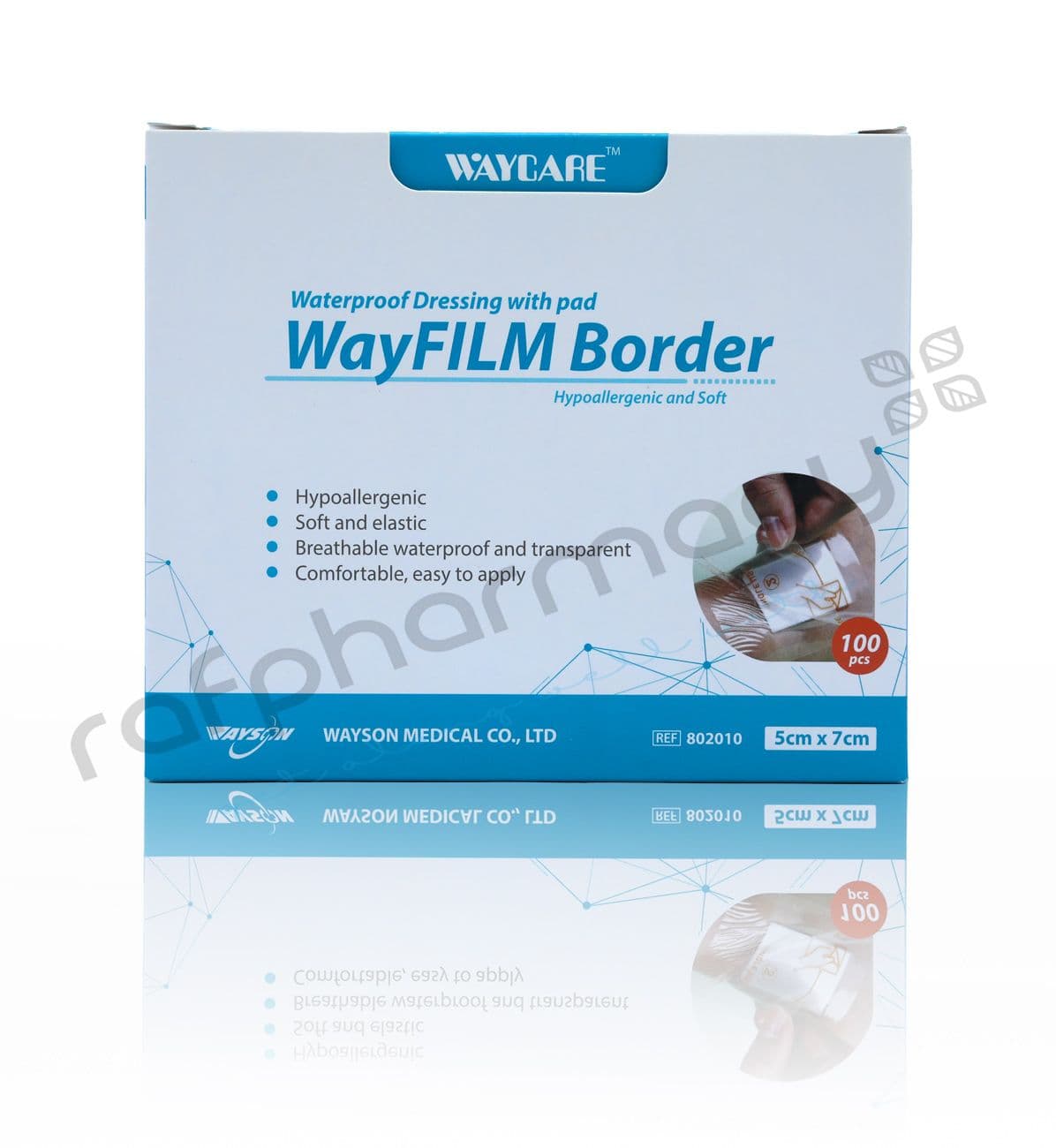 Waycare Waterproof Transparent Plaster (5 x 7 cm, 100's) (#802010)