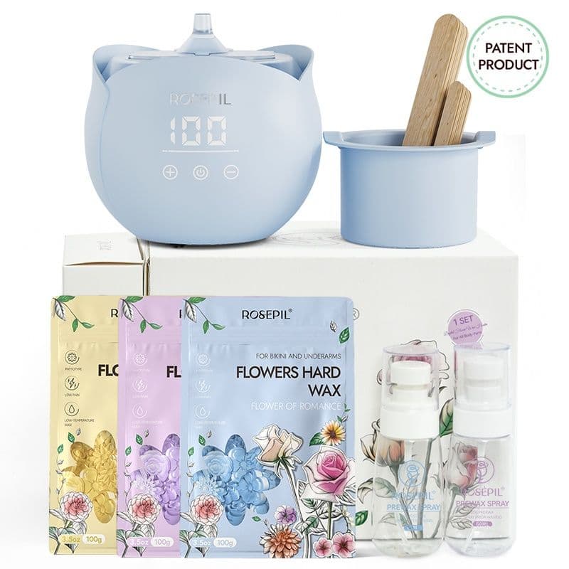 Purple Wax Heater Kit - Flower Shape Wax Heater 300Ml