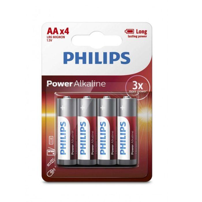 Philips Lr6P4B/97 Power Alkaline Aa 4-Blister