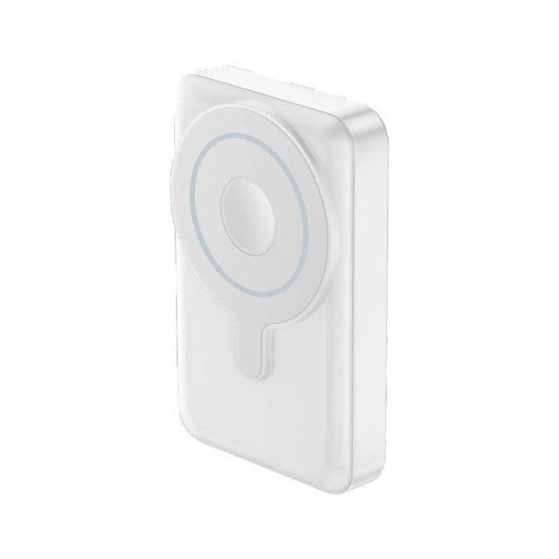 Bazic Gopower 10K, 10000Mah Magsafe Compatible Power Bank With Built-In Apple Watch Charger - White