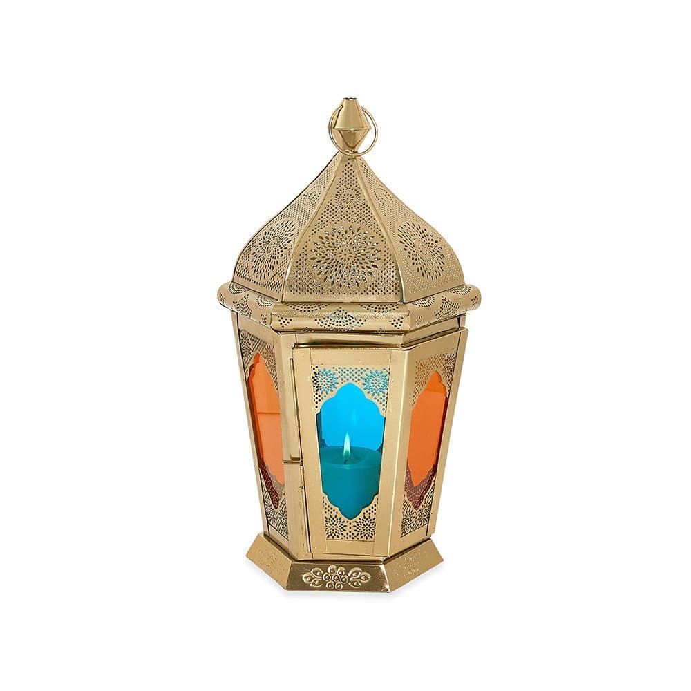 Lehar Metal Lantern, Gold - 17X41Cm