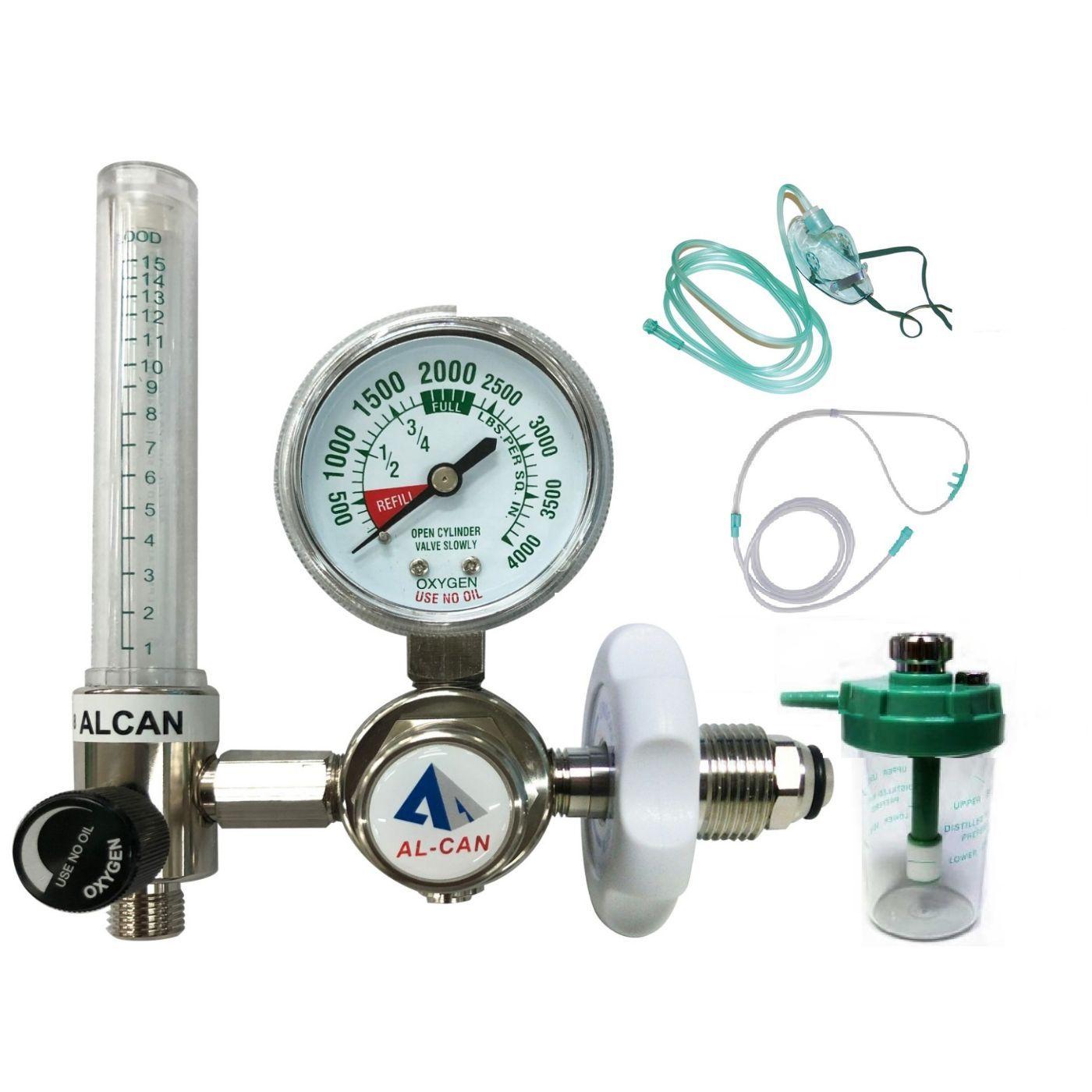 Heavyduty Oxygen Regulator W/ Humudifier & Accessories