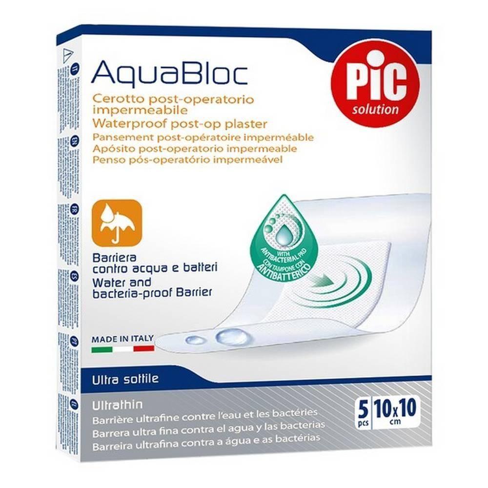 Pic Aquabloc 5 Plasters 10 X 10 Cm Sterile (222521/260110)