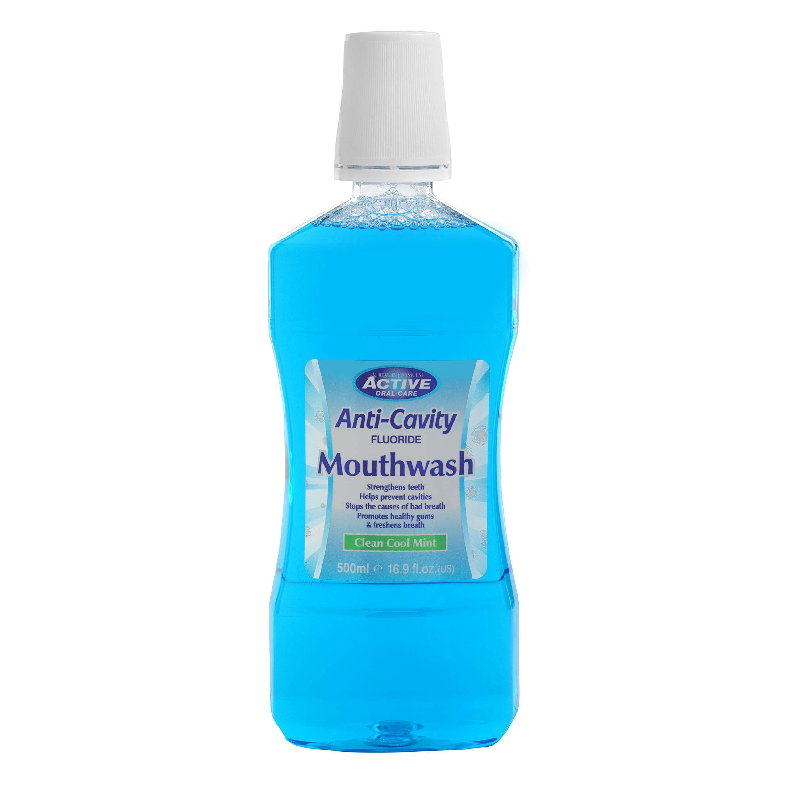 Active Anti-Cavity Fluoride Mouthwash Clean Cool Mint 500Ml No.12773