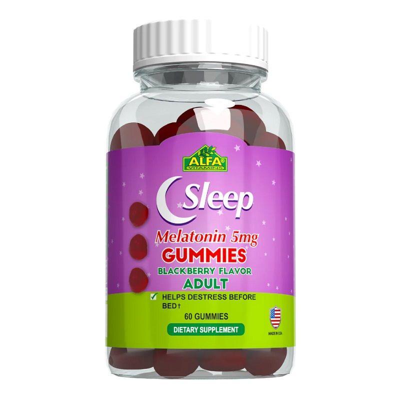 Alfa Sleep Melatonin 5Mg Gummies Blackberry Flavor 60'