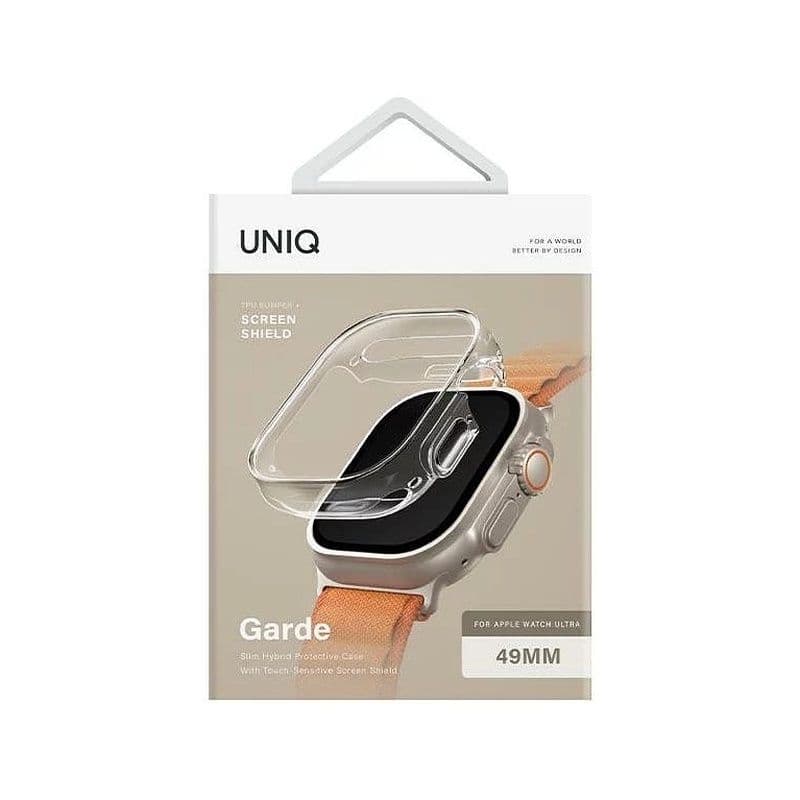 Uniq Garde Hybrid Watch Case With Screen Protection 49Mm - Dove (Clear)