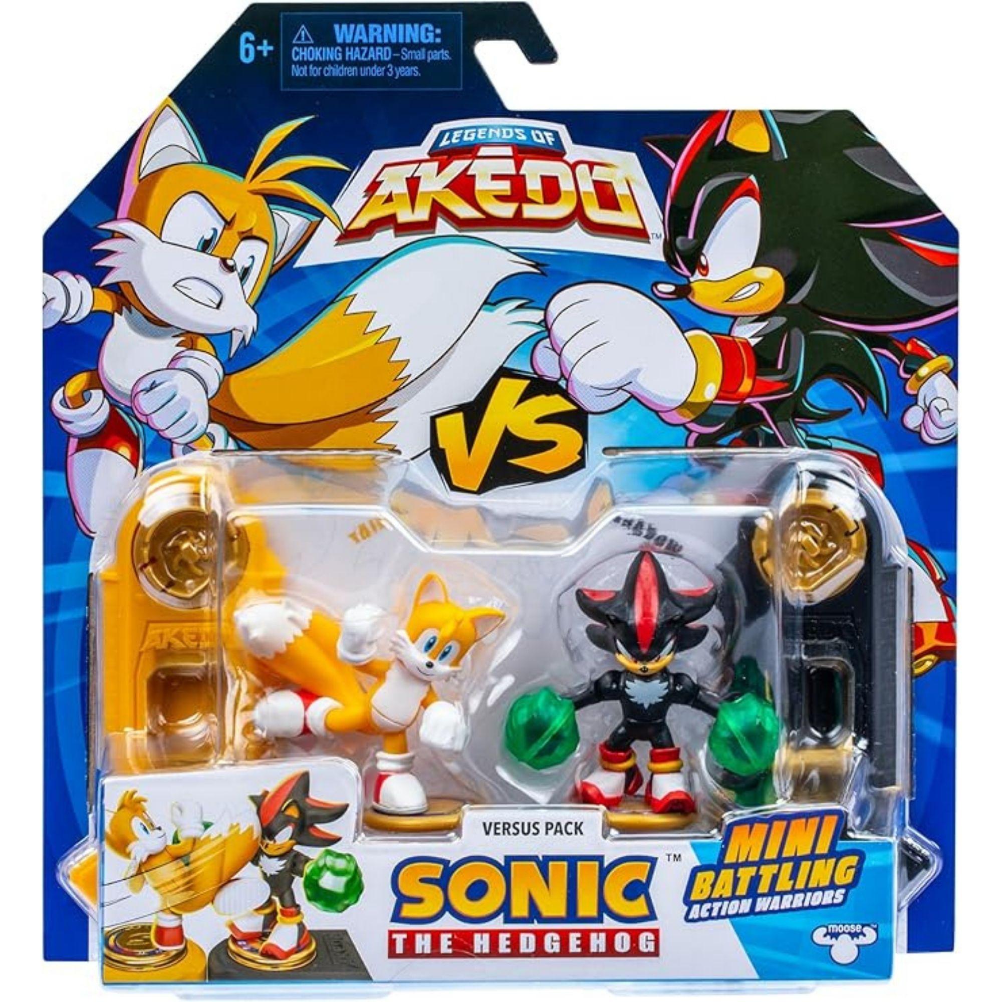 Akedo X Sonic The Hedgehog Versus Pack With Tails & Shadow Mini Battling Action Warriors Action Figure Set