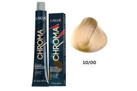 Lakme Chroma Hair Color  Platinium Blond 10/00 With Chroma Developer Ammonia Free