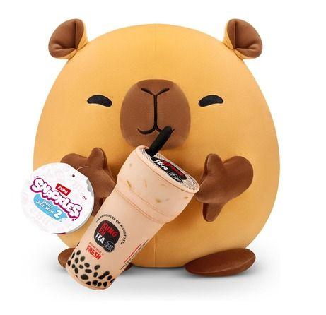 Zuru Snackles Plush 14"Series 2 - Plush 14" Capybara & Kung Fu Tea (Bubble Tea)