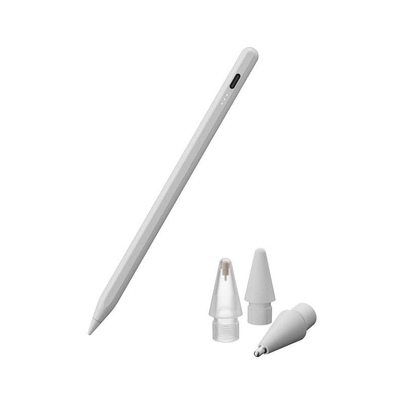 Instinct Ipad Stylus Pencil- 4 Multi-Purpose Tips-White