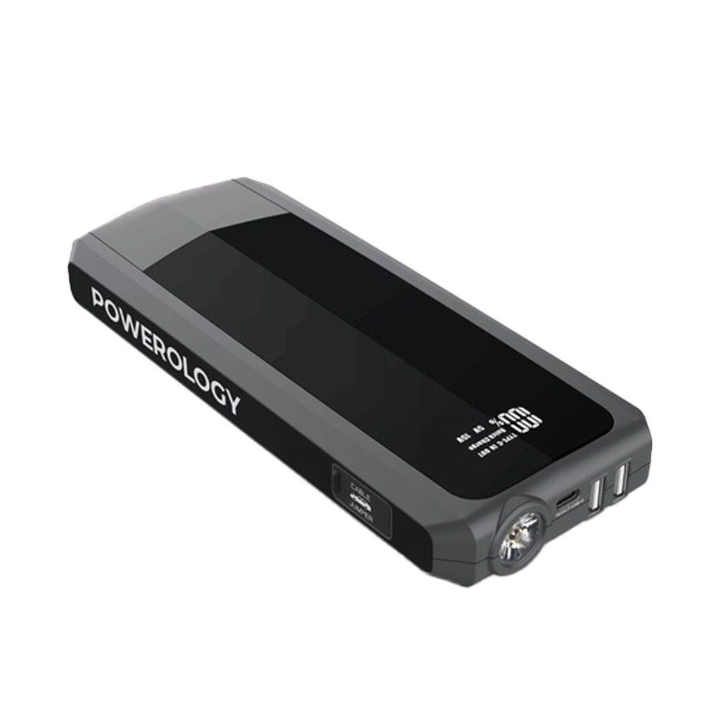 Powerology 16000Mah Jumpstart Power Bank Black