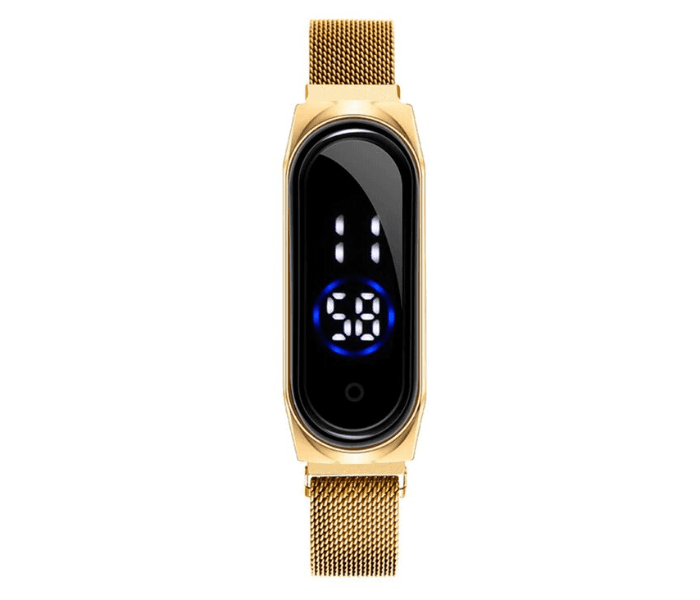 Jongo New Trend Digital Wrist Watch JA157-1 Touch Screen with Magnetic Mesh Belt - Gold