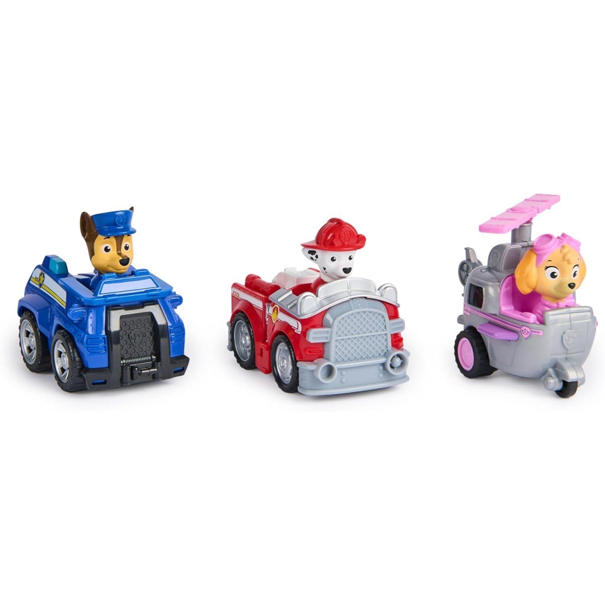 Paw Patrol Deluxe Rescue Racers Toy Cars (Set Of 3)