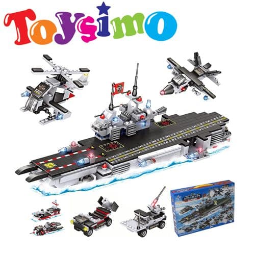 906Pcs Aircraft Carrier Block Puzzle Set