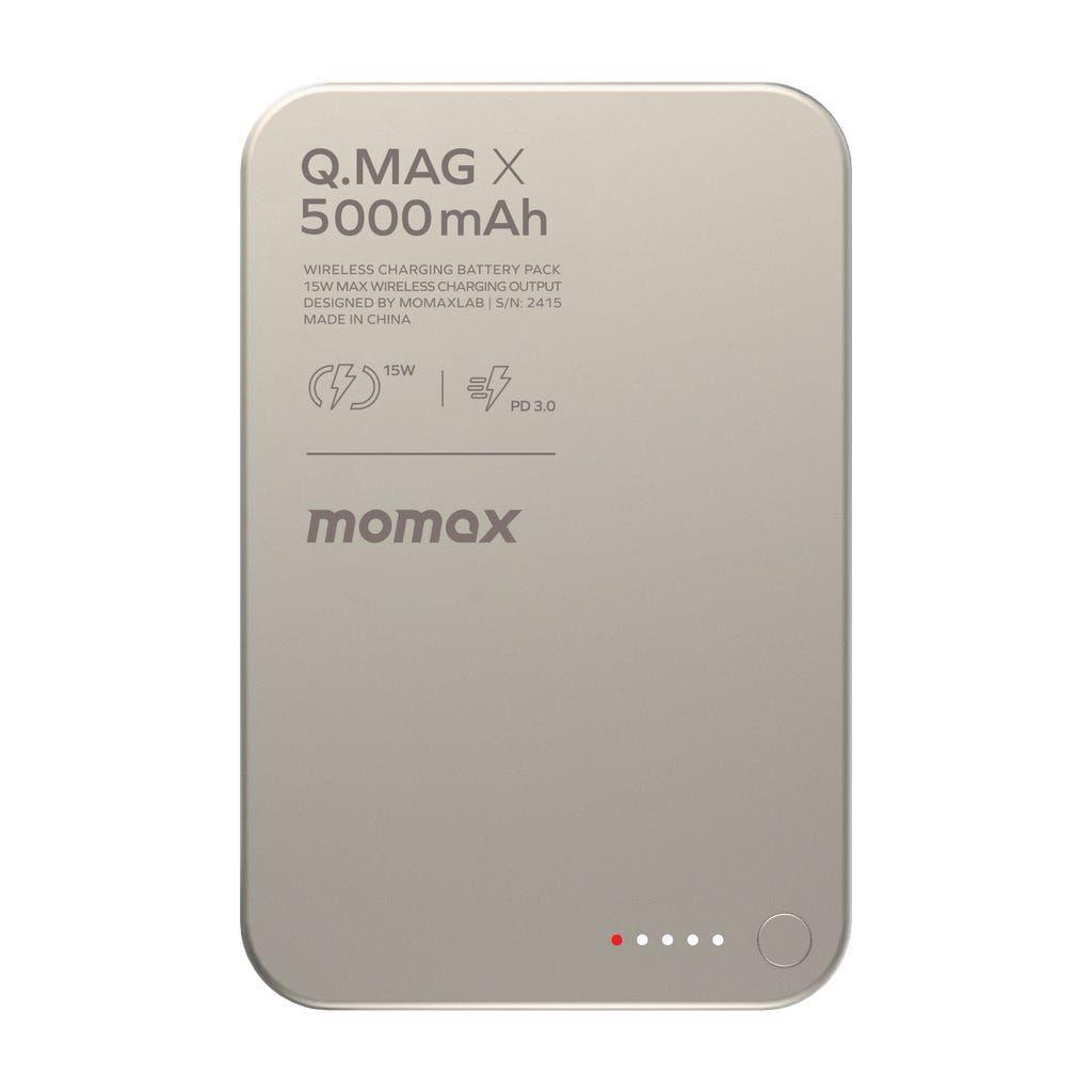 Momax Q.Mag X 5000Mah Gen2 15W Ultra Slim Magsafe Wireless Power Bank Titanium