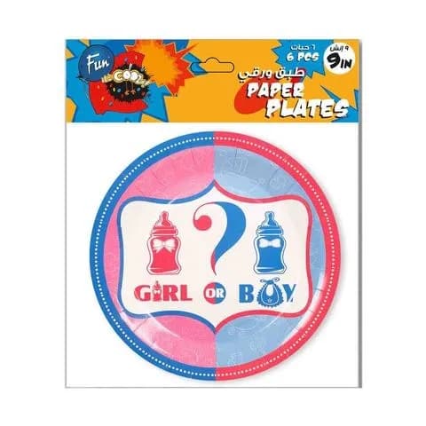 Fun Paper Plate 9 Boygirl 6 Pieces