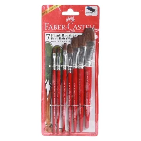 Faber Castell Pony Hair Paint Brush 7Pieces